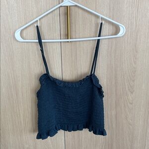 BCBG Cropped Ruffle Top